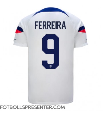 Förenta staterna Jesus Ferreira #9 Hemma Matchtröja VM 2022 Kortärmad